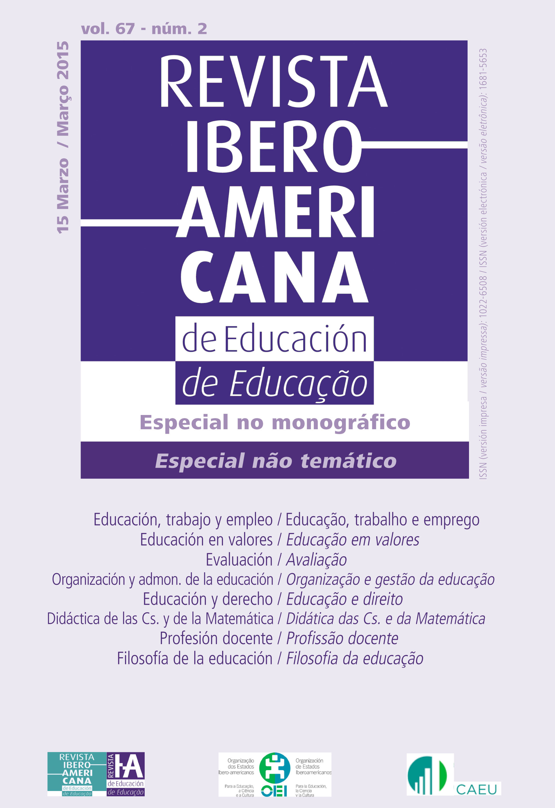 Revista Iberoamericana de Educación vol 67 núm 2