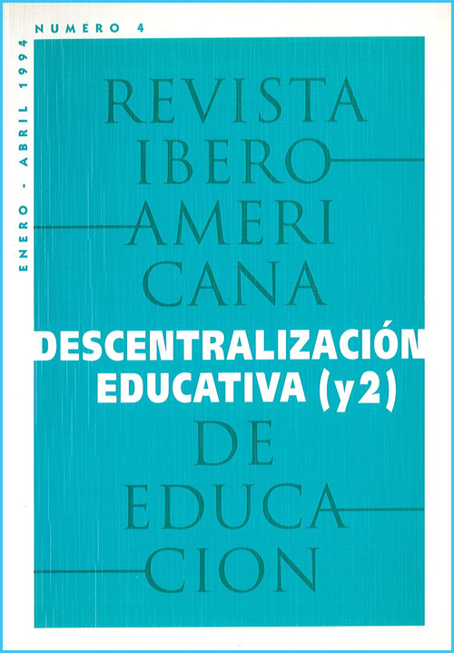 					View Vol. 4 (1994): Descentralización Educativa (y 2)
				