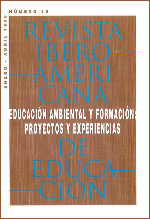 					Ver Vol. 16 (1998): Educación ambiental y formación: proyectos y experiencias
				